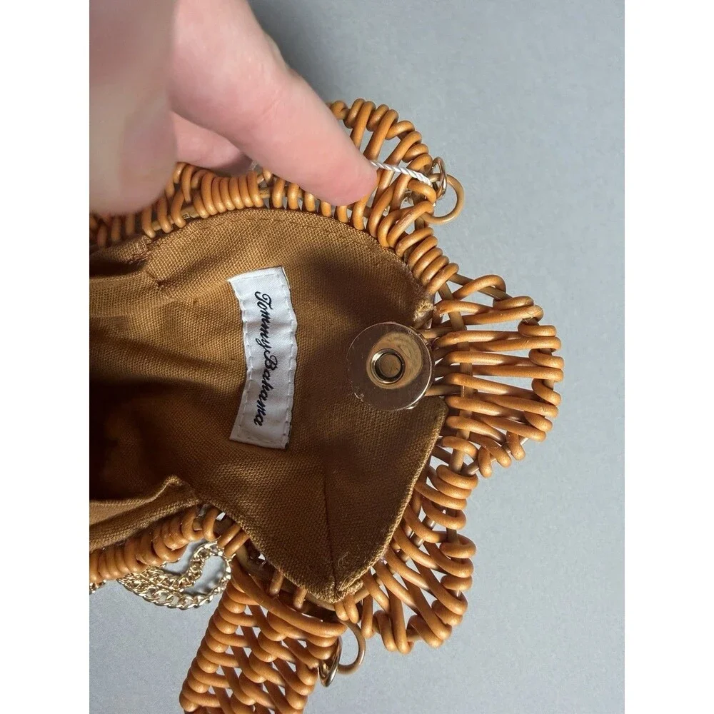 Tommy Bahama Seahorse Wicker Crossbody Bag Viral Mini Purse NWT - Picture 9 of 10